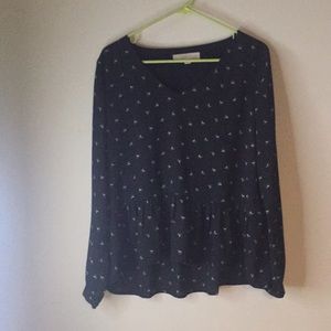 PEPLUM LOFT BLOUSE• Size small •